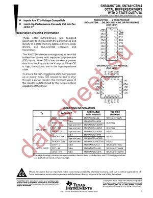 SN74AHCT244NSRG4 datasheet  